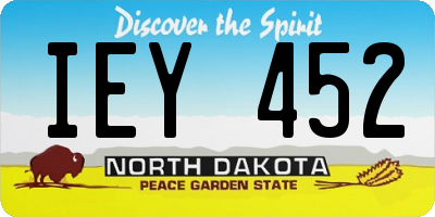 ND license plate IEY452