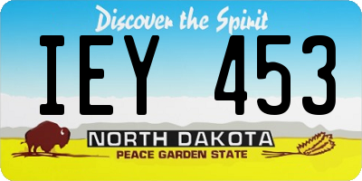 ND license plate IEY453