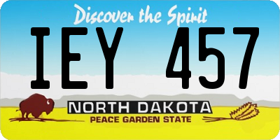 ND license plate IEY457