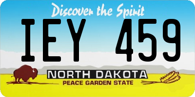 ND license plate IEY459