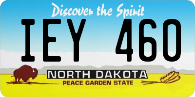 ND license plate IEY460