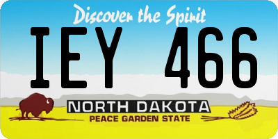ND license plate IEY466