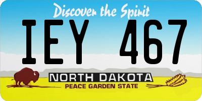 ND license plate IEY467