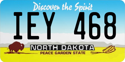 ND license plate IEY468