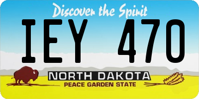 ND license plate IEY470