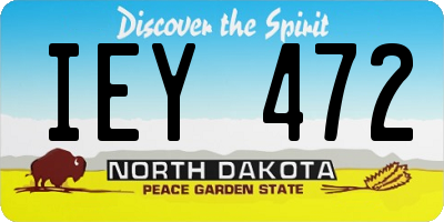 ND license plate IEY472