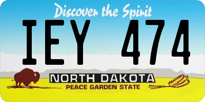 ND license plate IEY474