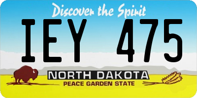 ND license plate IEY475