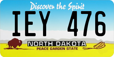 ND license plate IEY476
