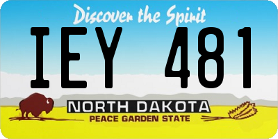 ND license plate IEY481