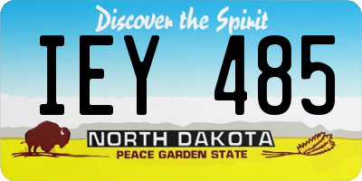ND license plate IEY485