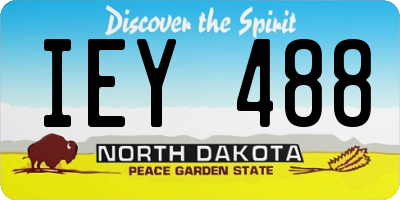 ND license plate IEY488