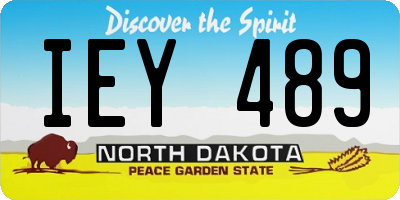 ND license plate IEY489