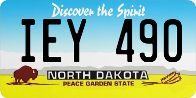 ND license plate IEY490