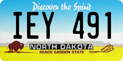ND license plate IEY491