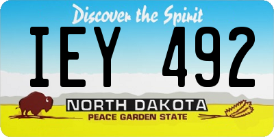 ND license plate IEY492