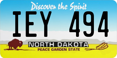 ND license plate IEY494