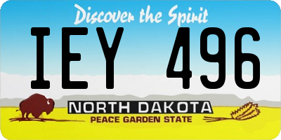 ND license plate IEY496
