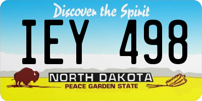 ND license plate IEY498