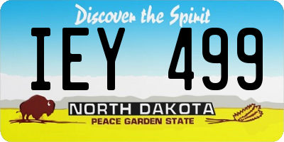 ND license plate IEY499