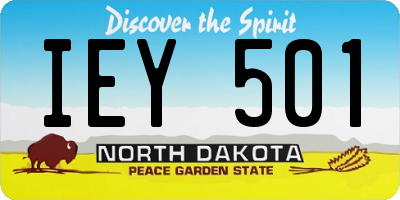 ND license plate IEY501