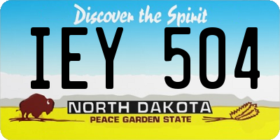 ND license plate IEY504