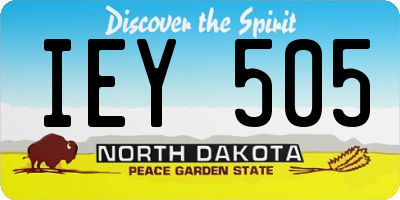 ND license plate IEY505