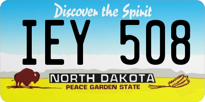 ND license plate IEY508