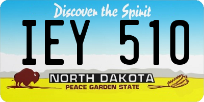 ND license plate IEY510