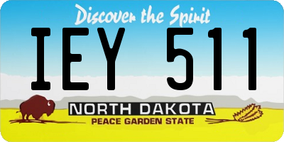 ND license plate IEY511