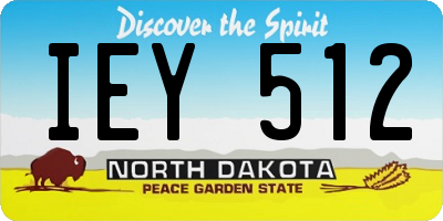 ND license plate IEY512