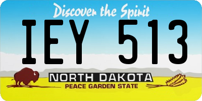 ND license plate IEY513
