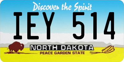 ND license plate IEY514