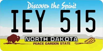 ND license plate IEY515
