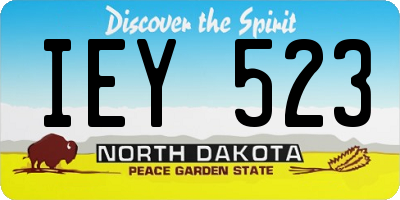 ND license plate IEY523