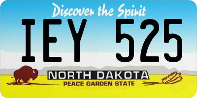ND license plate IEY525