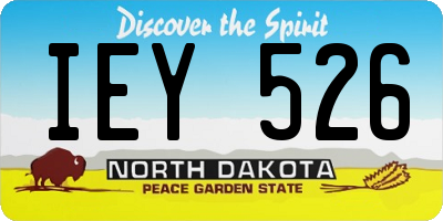 ND license plate IEY526