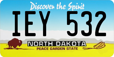 ND license plate IEY532