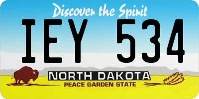 ND license plate IEY534