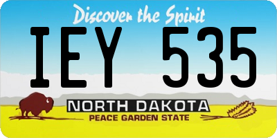 ND license plate IEY535