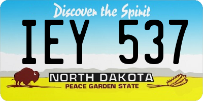 ND license plate IEY537
