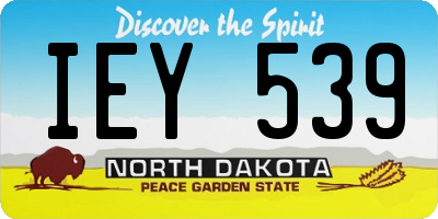 ND license plate IEY539