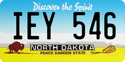 ND license plate IEY546