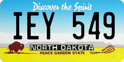 ND license plate IEY549