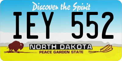ND license plate IEY552