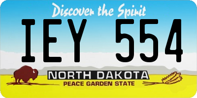 ND license plate IEY554