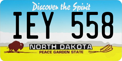 ND license plate IEY558