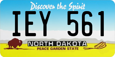 ND license plate IEY561