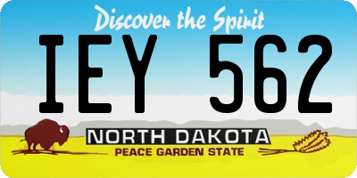 ND license plate IEY562