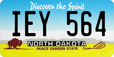 ND license plate IEY564